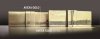 NEW TRENDY - Kabina prysznicowa prostokątna AVEXA GOLD BRUSHED EXK-1752/53 Złote Profile 100x70x200